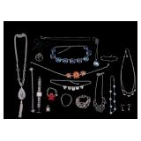 Rhinestone, Glass, Silver Tone Jewelry