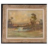 Signed Framed Oil on Canvas Landscape