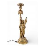 French Bronze Figural Table Lamp
