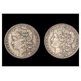 1900S & 1895-O Morgan Silver Dollars