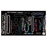Beaded Costume Jewelry, Stone, Glass, Plastic