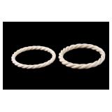 Chinese Carved Nat. Material Bangles