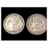 1886-S & 1887-S Morgan Silver Dollars