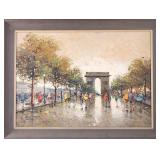 Impressionist Arc de Triomphe Oil on Canvas
