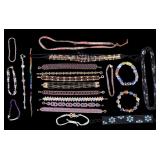 Costume Jewelry Bracelets w/ Crystal, Enamel, +