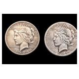 1924 and 1925 Peace Silver Dollars