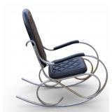 Vintage Sculptural Chrome Rocking Chair