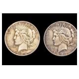 1926 and 1927 U.S. Peace Silver Dollars