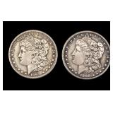 1895-O & 1898-S Morgan Silver Dollars