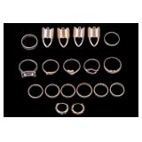 Sterling and Silver Tone Rings & Earrings