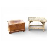 Oak Eagle Chest, Antique Wooden Workbench