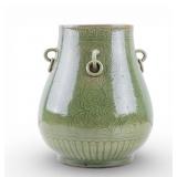 Chinese Celadon-Glazed Storage Jar