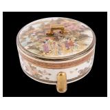 Meiji Japanese Satsuma Lidded and Footed Box