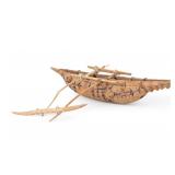 Antique Papua, New Guinea Outrigger Canoe Model