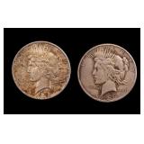1923 and 1926 Peace Silver Dollars