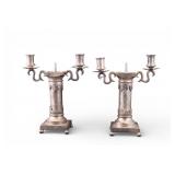 Pair of S.P. 2000 Bronze Candelabras