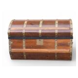 Antique Cedar Banded Steamer Trunk