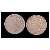1922 and 1923 Peace Silver Dollars