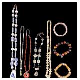 Porcelain, Carved, & Stone Jewelry