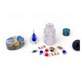 Orrefors & Other Paperweight, Colorful Glass Candy