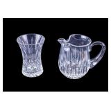 Waterford Pitcher & Waterford Flared Vase