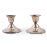 Pair Newport Sterling Weighted Candlesticks