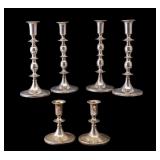 6 B & M Weighted Sterling Silver Candlesticks