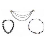 Hematite and Other Beaded Necklaces