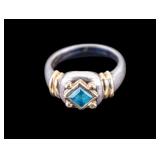 Sterling Silver and 14K Gold Ring