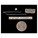 Chinese Silver Tone Hair Chopsticks and More