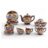 Japanese Satsuma Moriage Style Luster Tea Set