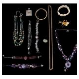 Amethyst and Other Beaded NEckalces