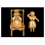 Bronze Vienna Girl Figurines