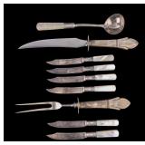 Sterling & MOP Flatware, Sterling Carving Set
