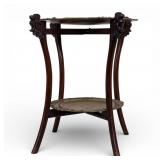 Chinese Etched Bronze Tray Table