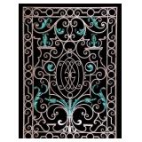 Antique Wrought Iron Art Deco Gate Panel