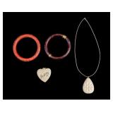 Cinnabar, Cloisonne, 925, Natural Material Jewelry