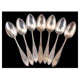 R.W. Wilson Coin Silver Spoons 19th C