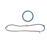 Chinese Blue Stone and Glass Jewelry