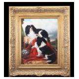 Hilton Pratt Oil on Board, Spaniel Dogs