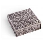 Antique 800 Silver Etched Make-Up Compact