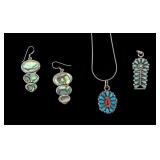 Turquoise and Abalone Native American Jewelry