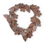 Artisan Metal Leaf Wreath Wall Art