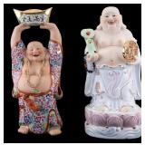 Chinese Porcelain Laughing Buddha Figures