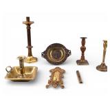 Vintage & Antique Brass Candlesticks & Other Decor