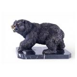 Cast Bronze Grizzly Bear Sculpture
