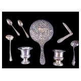 Sterling Silver (7) w/ Spoons, Cig Holders, More