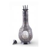 Sterling Overlay Glass Liquor Decanter***
