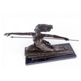 Marcel Bouraine Art Deco Bronze, Signed