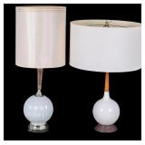 MCM Teak and Ceramic/Carnival Table Lamps